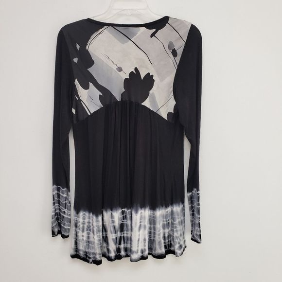 G Scent Tie Dye Hem Scoop Neck Top Size Large - Picture 3 of 5